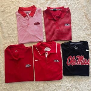 Nike Ole Miss Red and Black Polo Shirt Collection